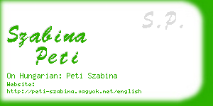 szabina peti business card